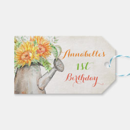 Etiquetas Para Regalos Agradecimiento Regalo Lata de Riego Girasoles Acua