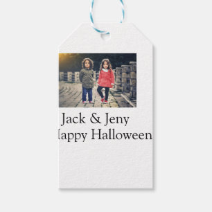 Etiquetas Para Regalos agregar nombre foto texto Halloween niños niña niñ