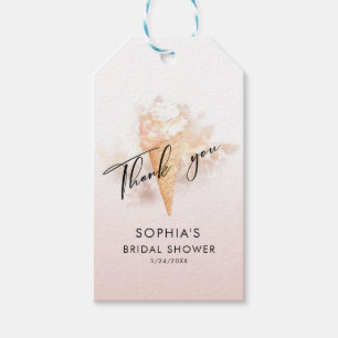 Etiquetas Para Regalos Agua Crema De Hielo Rosado Ducha Bridal Favor Gi
