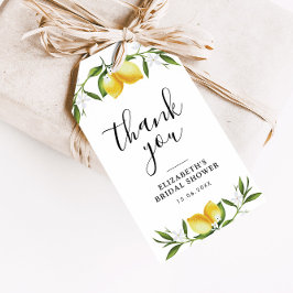 Etiquetas Para Regalos agua limones verde ducha de novia