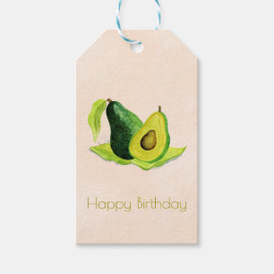 Etiquetas Para Regalos Aguacate verde en feliz cumpleaños de las