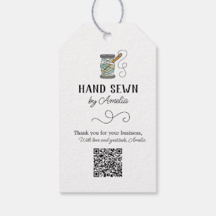Etiquetas Para Regalos Aguja e Hilo Letra a Mano Costura Gracias