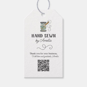 Etiquetas Para Regalos Aguja e Hilo Letra a Mano Costura Gracias