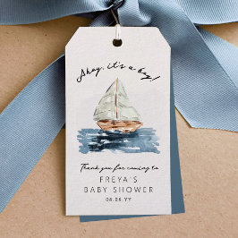 Etiquetas Para Regalos Ahoy Es Un Niño Nautical Sailboat Baby Shower