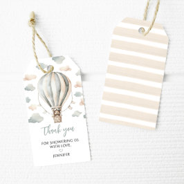 Etiquetas Para Regalos Aire caliente Teddy Bear Balloon Baby Shower Graci