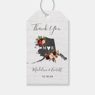 Etiquetas Para Regalos Alaska State Destination Rustic Boda Gracias