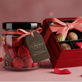 Etiquetas Para Regalos Alegría Navideña Invernal Elegante