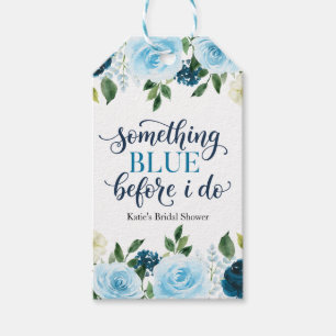 Etiquetas Para Regalos Algo Azul Antes de Hacer Navy Floral Desfile Nupci