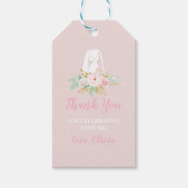 Etiquetas Para Regalos Algún conejito es uno Cumpleaños floral de primer 