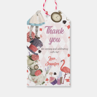 Etiquetas Para Regalos Alice in Wonderland Chica Baby Shower Gift Tag