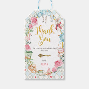Etiquetas Para Regalos Alicia en el país de Onederland Fiesta del té de o