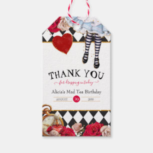 Etiquetas Para Regalos Alicia en el Té Loco de Maravilla Gracias Por Favo
