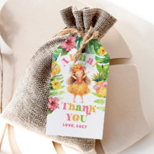 Etiquetas Para Regalos Aloha chica verano Luau tropical cumpleaños gracia
