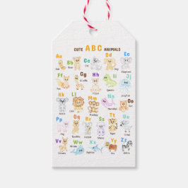 Etiquetas Para Regalos Alphabet Animal ABC Animales cutáneos