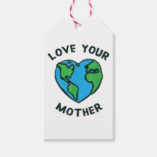 Etiquetas Para Regalos Ama el Corazón de la Madre Tierra