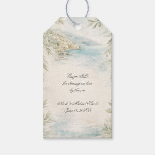 Etiquetas Para Regalos Amalfi Ensoñación — Boda Costera Mediterránea
