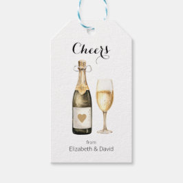 Etiquetas Para Regalos Amante del Prosecco de Champán Brindis por ti