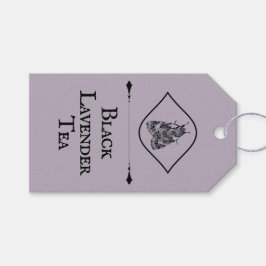 Etiquetas Para Regalos Amante del Té Lavanda Polvorienta Vintage