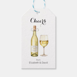 Etiquetas Para Regalos Amante del Vino Blanco Brindo por Ti