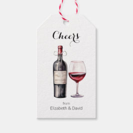 Etiquetas Para Regalos Amante del Vino Tinto Brindis por Ti 