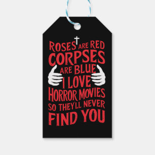 Etiquetas Para Regalos Amantes de Películas de Terror Halloween Película