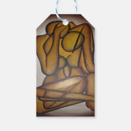 Etiquetas Para Regalos Amantes Del Arte Contemporáneo En Ochre Y Brow