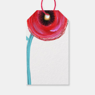Etiquetas Para Regalos Amapola roja de boda