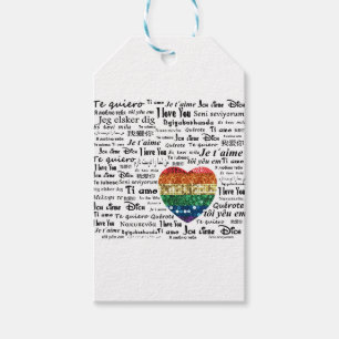 Etiquetas Para Regalos Amar idiomas extranjeros