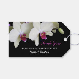 Etiquetas Para Regalos Amarillo pálido de la boda de orquídeas favor de t