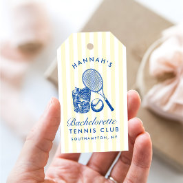 Etiquetas Para Regalos Amarillo Retro Último Swing Antes De La Anilla Ten