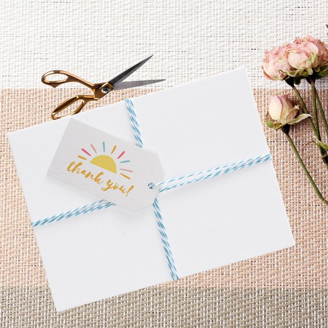 Etiquetas Para Regalos Amarillo Sunshine gracias (Subido por el creador)