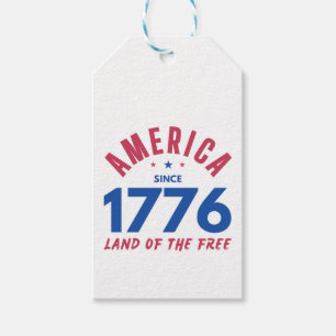 ETIQUETAS PARA REGALOS AMÉRICA DESDE 1776 TIERRA DE LIBRES