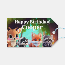 Etiquetas Para Regalos Amigos de Cute Woodland zorro zorrillo raccoon ven