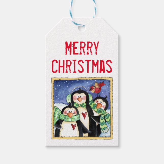 Etiquetas Para Regalos Amigos de Penguin (Anverso)