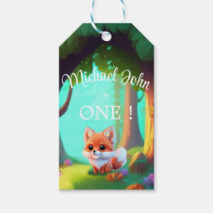 Etiquetas Para Regalos Amigos del bosque de Woodland lindo bebé zorro