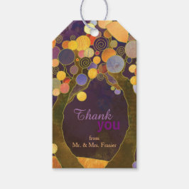 Etiquetas Para Regalos Amo Árboles Boda púrpura Gracias