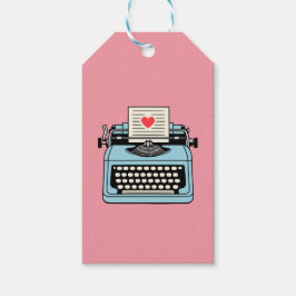 Etiquetas Para Regalos Amo mi máquina de escribir