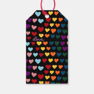 Etiquetas Para Regalos Amor Con Arcoíris de Corazones