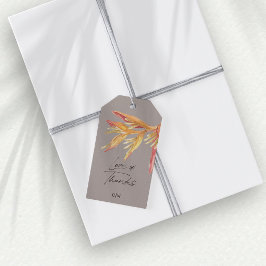 Etiquetas Para Regalos Amor Floral Tropical Gracias Taupe Boda Favor
