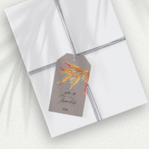 Etiquetas Para Regalos Amor Floral Tropical Gracias Taupe Boda Favor