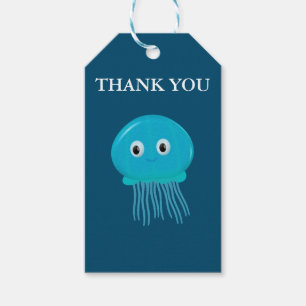 Etiquetas Para Regalos Amor Personalizado Cuidadosa De Jellyfish En El Oc