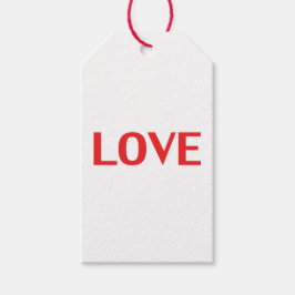 Etiquetas Para Regalos Amor rojo blanco minimalista Día de San Valentín