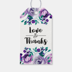 Etiquetas Para Regalos Amor y agradecimiento a los Bodas Florales Mint & 