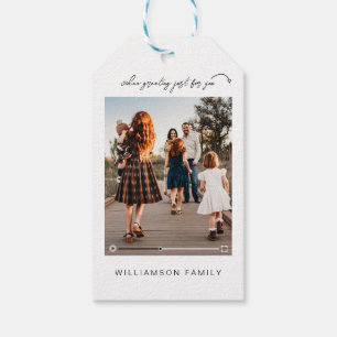 Etiquetas Para Regalos Amor y alegría QR Código Vídeo de la familia de me
