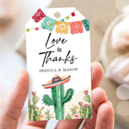 Etiquetas Para Regalos Amor y gracias Fiesta Cactus Shower