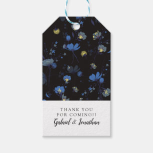 Etiquetas Para Regalos Añada su estampado de flores soplado el viento