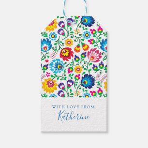 Etiquetas Para Regalos Añada su estampado de plores conocido del arte