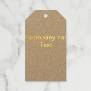 Etiquetas Para Regalos Añadir detalles de texto de nombre comercial de em