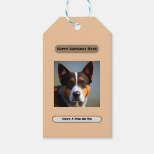 Etiquetas Para Regalos Andy El Australian Blue Heeler,