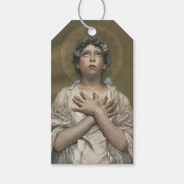 Etiquetas Para Regalos Ángel de Navidad (Anverso)